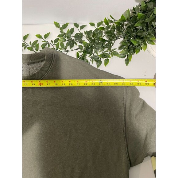 FP Movement Olive Green Oversized Sweatshirt W/ Abstract Graphic Design Sz L - Picture 12 of 16
